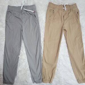 Boys Lot Of 2 Tommy Hilfiger grey & Khaki Golf Uniform jogger Pants size 12-14
